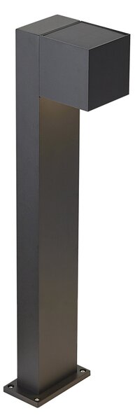 Zunanja svetilka črna 65 cm vklj. LED IP64 z možnostjo zatemnitve in solarno - Charlene