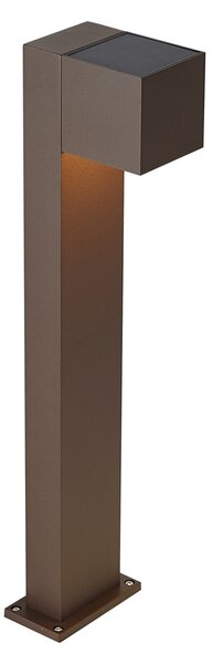 Zunanja svetilka rjasto rjava 65 cm vklj. LED IP64 z funkcijo zatemnitve in solarno - Charlene