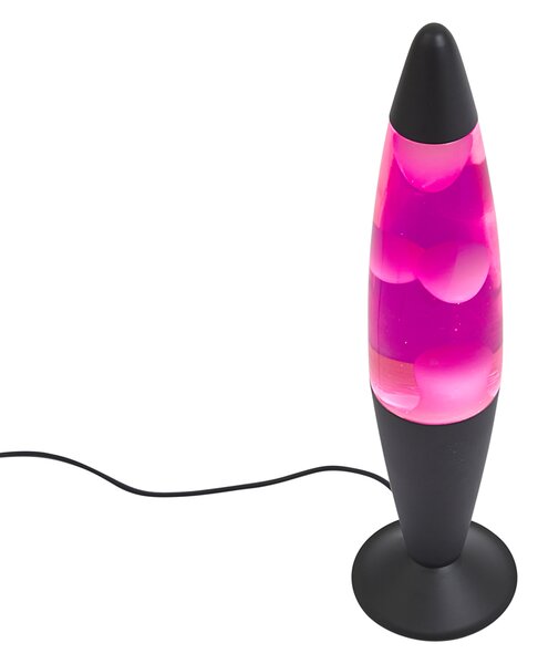 Lava svetilka roza z belim voskom vklj. LED - Molten Lava
