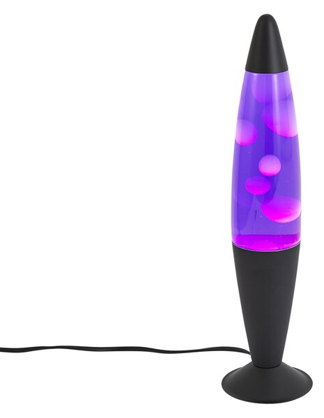 Lava svetilka vijolična z belim voskom vklj. LED - Molten Lava