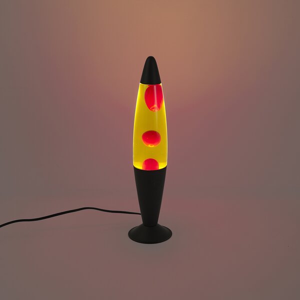Lava svetilka rumena z rdečim voskom vklj. LED - Molten Lava