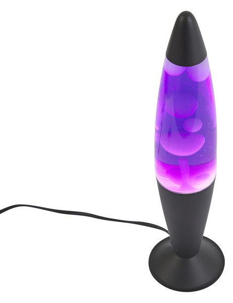 Lava svetilka vijolična z belim voskom vklj. LED - Molten Lava