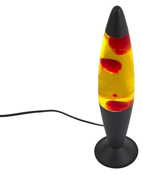 Lava svetilka rumena z rdečim voskom vklj. LED - Molten Lava