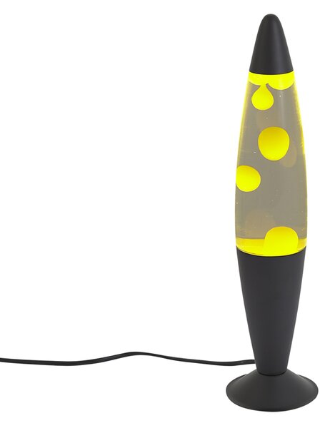 Lava svetilka prozorna z rumenim voskom vklj. LED - Molten Lava