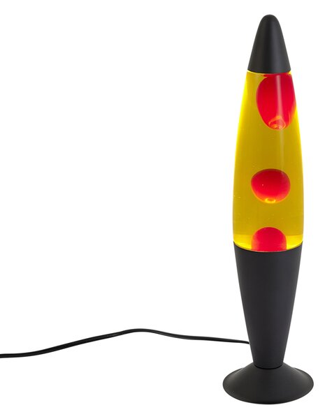 Lava svetilka rumena z rdečim voskom vklj. LED - Molten Lava