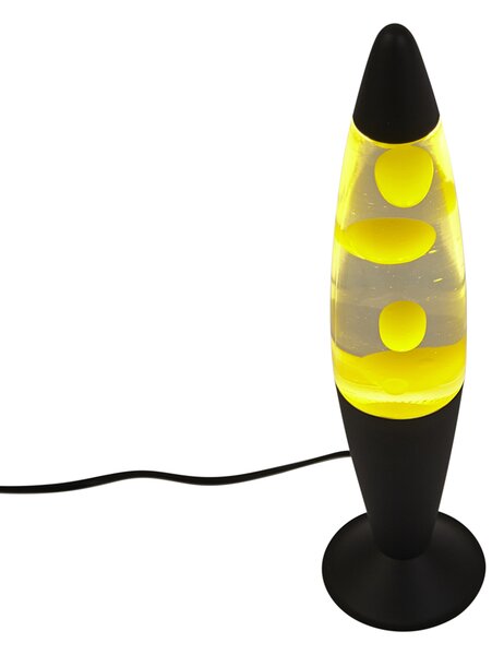 Lava svetilka prozorna z rumenim voskom vklj. LED - Molten Lava