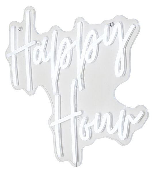 Neonska stenska svetilka bela vključno z LED - Happy Hour