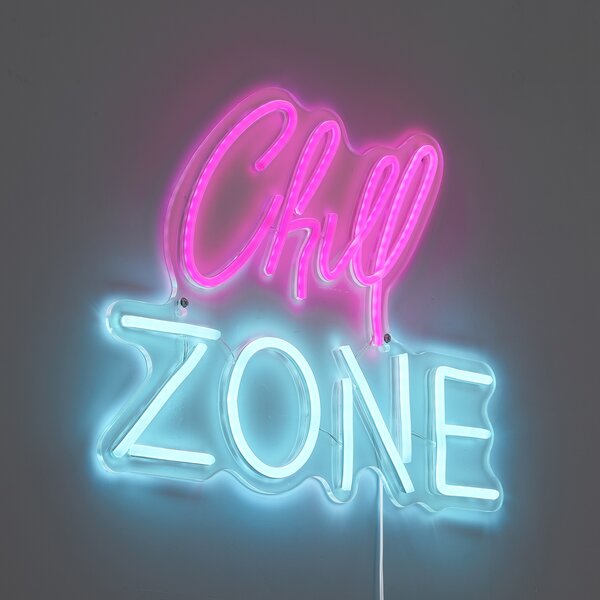 Neonska stenska svetilka roza z modro vklj. LED - Chill Zone