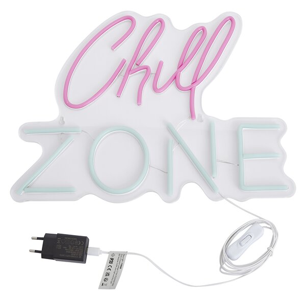 Neonska stenska svetilka roza z modro vklj. LED - Chill Zone