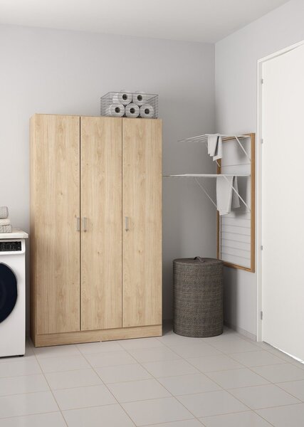 Garderobna omara v hrastovem dekorju v naravni barvi 104x181x36 cm Focus – Tvilum
