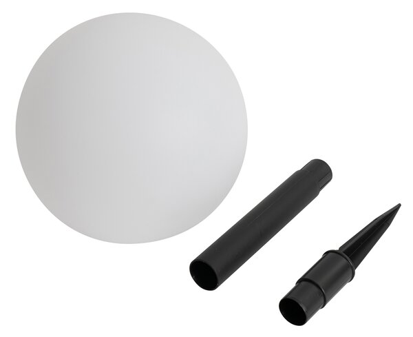 Komplet 3 belih zunanjih talnih svetilk vključno z LED sončno IP44 - Ludger