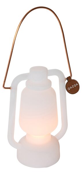 Namizna svetilka polnilna 22 cm IP44 bela - Storm Mini