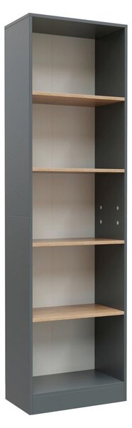 REGAL 52/183/30 cm antracit, medeni hrast