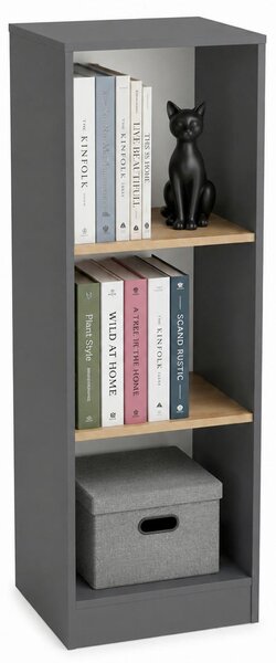 REGAL 38/114/30 cm antracit, medeni hrast