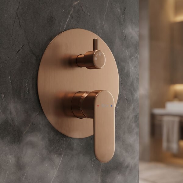 Komplet za tuširanje za vgradnjo Rea Drop Brush Copper + BOX