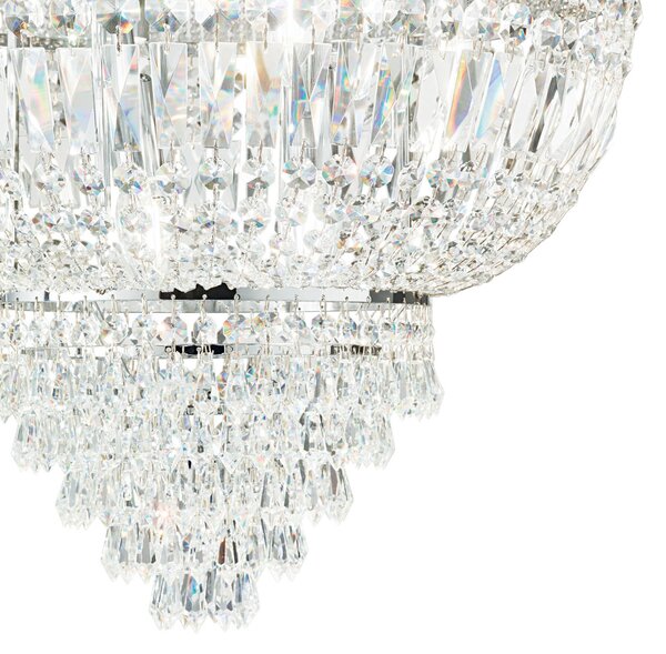 IDEAL LUX stenska svetilka Dubai, medenina/prozorno, širina 25 cm, kristal, zatemnjen, Zlata / medeninasta, Dnevna soba / jedilnica, Steklo