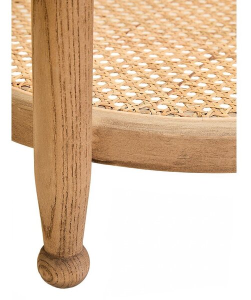 Okrogla stranska mizica s stekleno mizno ploščo ø 57 cm Cebu – Premier Housewares