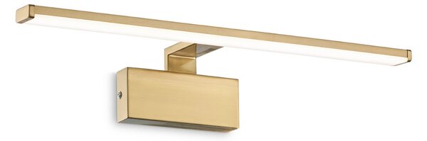 IDEAL LUX LED-stenna svetilka Alma iz medenine, širina 51 cm, Zlata / medeninasta, Dnevna soba / jedilnica, Kovina, Sodobni, Stenska vtičnica spodaj