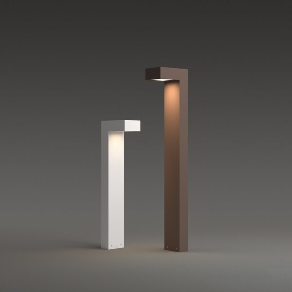 IDEAL LUX LED-ulična svetilka Sirio, bela, višina 60 cm, kovinska, Bela, Aluminij, Sodobni