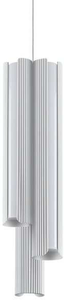 IDEAL LUX LED-visoka svetilka Dorica, bela, premer 9 cm, kovinska, 3-žarilna, zatemnjen, Bela, Dnevna soba / jedilnica, Aluminij, Sodobni