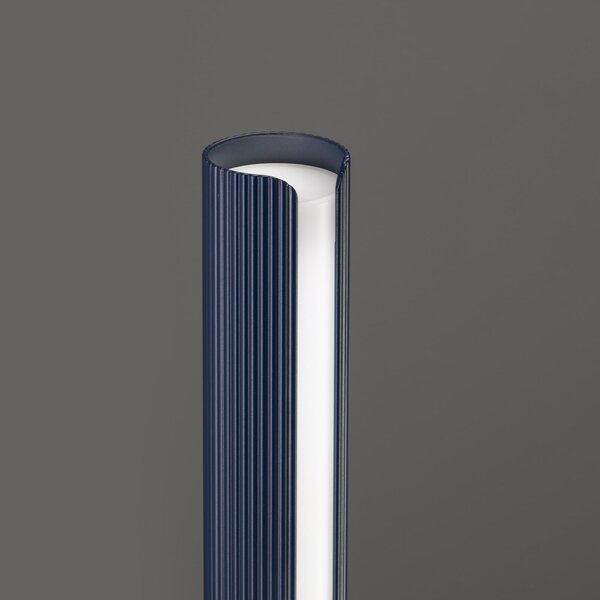 IDEAL LUX LED namizna svetilka Dorica, modra, višina 25 cm, zatemnjen, Modra, Dnevna soba / jedilnica, Aluminij, Sodobni