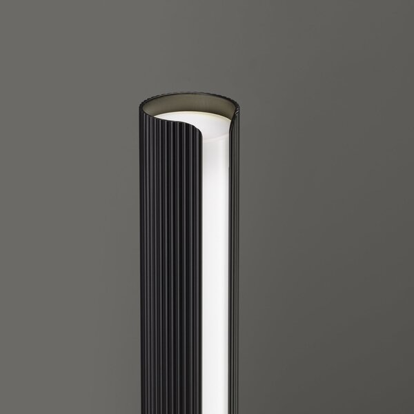 IDEAL LUX LED namizna svetilka Dorica, črna, višina 25 cm, zatemnjen, Črna, Dnevna soba / jedilnica, Aluminij, Sodobni