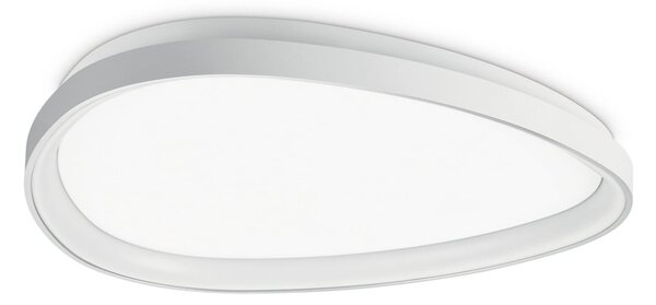 IDEAL LUX LED-stropna svetilka Gemini, bela, 61 cm, 4000 K, vklop/izklop, Bela, Dnevna soba / jedilnica, Kovina, Sodobni