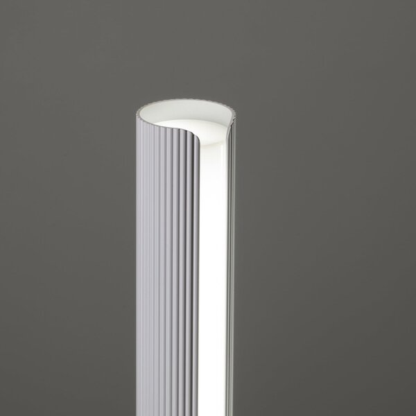 IDEAL LUX LED namizna svetilka Dorica, bela, višina 25 cm, zatemnjen, Bela, Dnevna soba / jedilnica, Aluminij, Sodobni