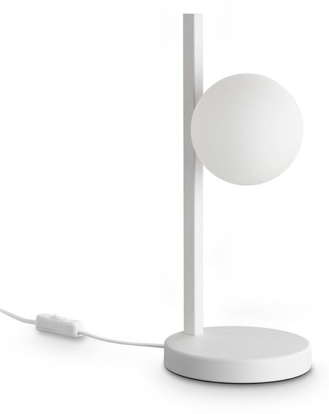 IDEAL LUX Namizna svetilka Binomio, bela, višina 38 cm, kovinska, Bela, Dnevna soba / jedilnica, Kovina, Sodobni