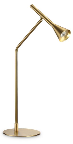 IDEAL LUX LED namizna svetilka Diesis, medenina, višina 65 cm, z regulatorjem, zatemnjen, Zlata / medeninasta, Dnevna soba / jedilnica, Kovina, Sodobni
