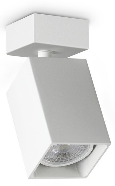 IDEAL LUX stropni reflektor Dynamite Square, bel, dolžina 5,7 cm, Bela, Dnevna soba / jedilnica, Kovina, Sodobni