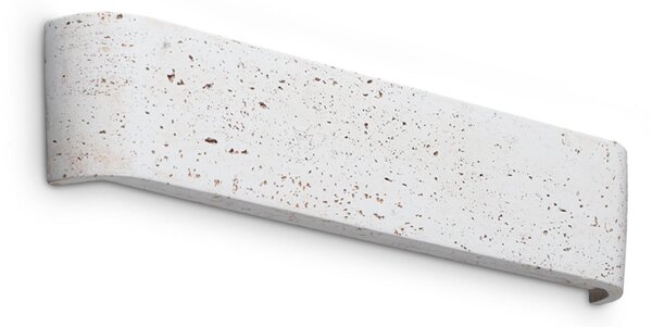 IDEAL LUX LED-stenna svetilka Delta v barvi cementa, širina 41 cm, 3.000 K, Rjava / rjasta, Dnevna soba / jedilnica, Beton, Sodobni, Stenska kotna