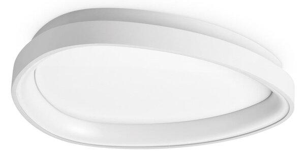 IDEAL LUX LED-stropna svetilka Gemini, bela, 42 cm, 2700 K, vklop/izklop, Bela, Dnevna soba / jedilnica, Kovina, Sodobni