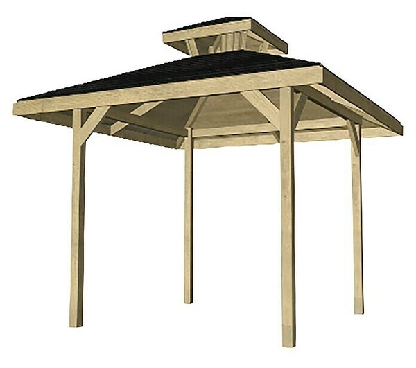 Weka Paviljon 651 (3,8 x 3,8 m, Smreka)
