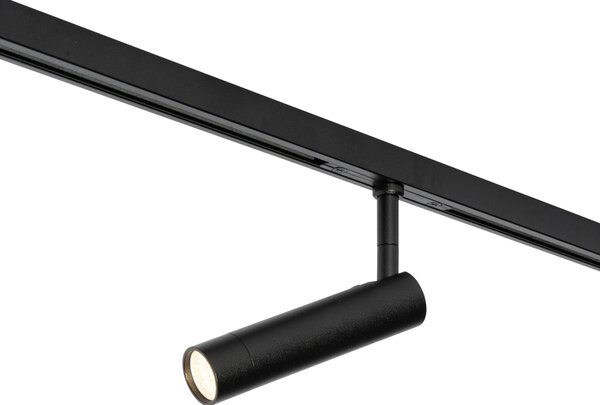 Moderni črni reflektor za enofazni tirni sistem - Slimline Uzzy