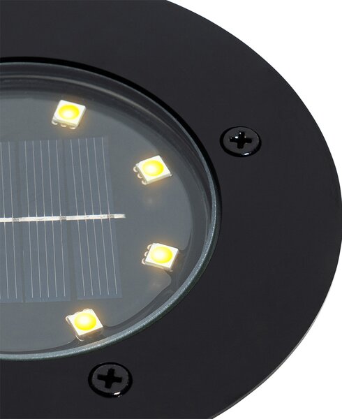 Moderna talna svetilka črna z LED IP65 sončno - Terry