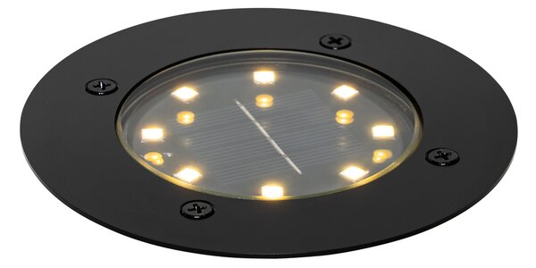 Moderna talna svetilka črna z LED IP65 sončno - Terry
