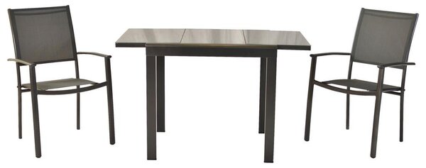 Gardenson Vrtni Set Milano, 3-delni, Raztegljiva Miza