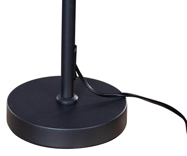 Namizna svetilka črna z žametnim odtenkom bronaste barve 35 cm - Parte