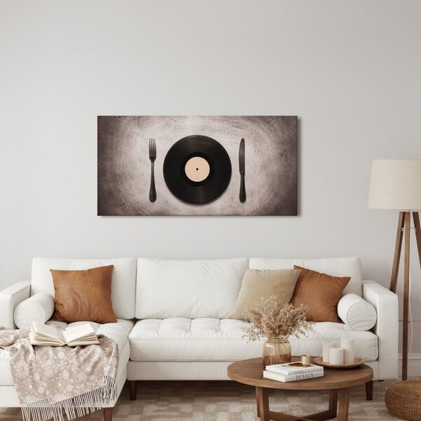 Slika retro večerja na plošči