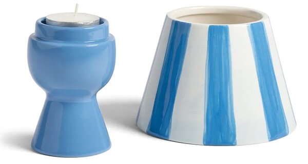 &k amsterdam Dekorativen svečnik &k amsterdam cantine blue 16 cm
