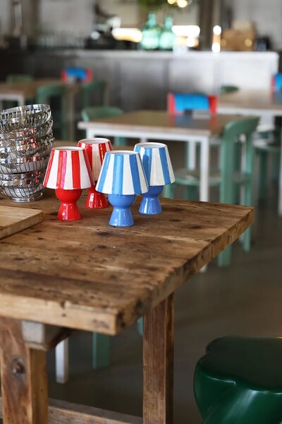 &k amsterdam Dekorativen svečnik &k amsterdam cantine blue 16 cm