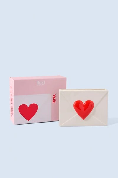Fluid Market dekorativna vaza Heart 16,5 cm