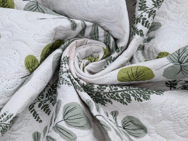 Pregrinjalo za posteljo SCANDI NATURE, zeleno Dimenzije: 170 x 210 cm