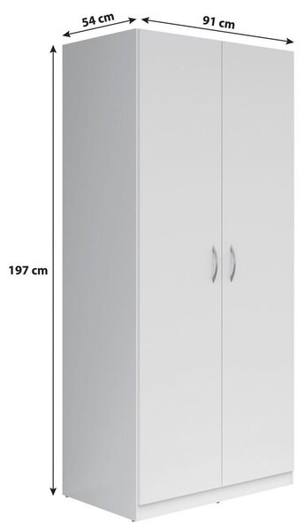 Mömax Omara Za Oblačila Casao, Bela, Š. 91 Cm