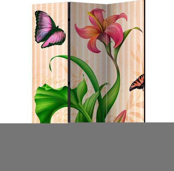 Artgeist Paravan Vintage Lilly, 3-Delni, Dvostranski