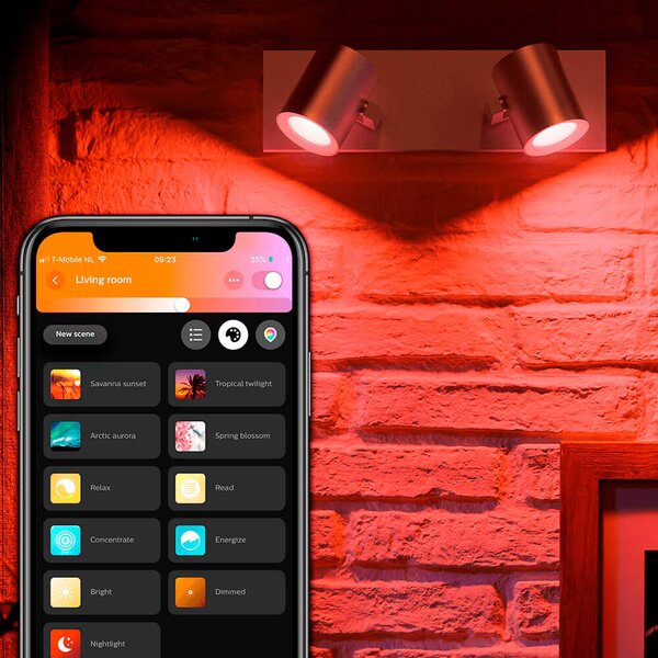 Philips HuePhilips Hue - Argenta Reflektorji Alu 2 ks. Modra tooth Bela/Color Amb. Philips Hue