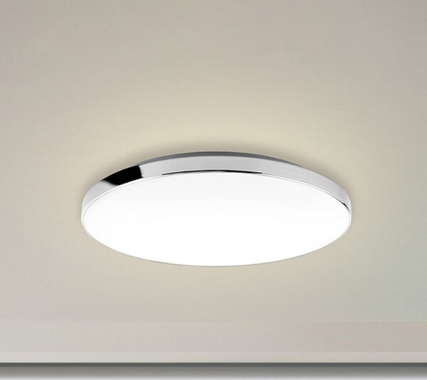 Briloner LED stropna svetilka 3351216 krom/bela, Ø 35,5 cm, 4.000 K, IP44, Kovinska, Kopalnica, Kovina