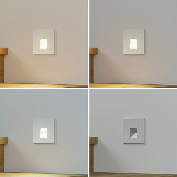 Arcchio LED svetilka za vgradnjo Vexi, 7,5 cm x cm, srebrna, CCT, zatemnjen, Kovinska, Dnevna soba / jedilnica, Aluminij, Sodobni, Vgradne luči kotne