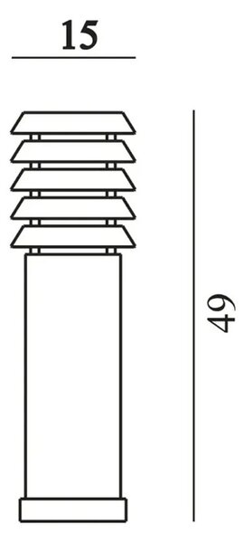 NorlysNorlys - Alta E27 Halogenski Zunanja Svetilka za Drogove Small Pocinkano Norlys